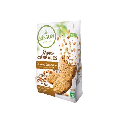 SABLES CEREALES CHIA LIN 200 G BISSON